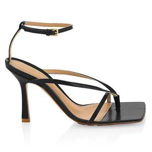 Bottega Veneta Black Stretch Leather Sandals
